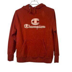 Champion Authentic Athleticwear Red Graphic Hoodie XL Logo Front Kangaroo Pocket
